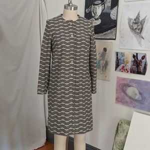 Vintage 50s 60s Martha Manning Daisy Grey Dress